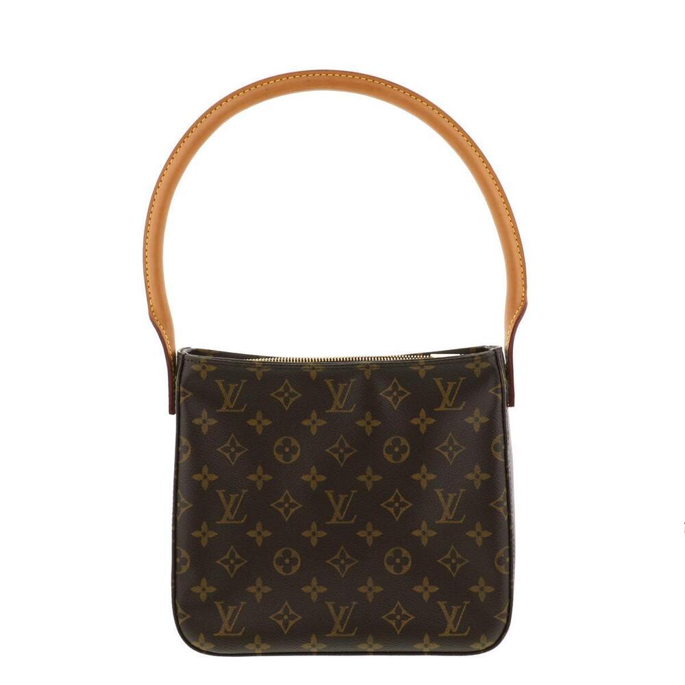 LOUIS VUITTON Looping Handbag Shoulder Bag Brown Canvas Monogram